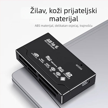 HT-02A USB 2.0 šest-u-jedan čitač memorijskih kartica CF/SD/SDHC/MMC Plus/TF/MicroSD (vanjski)