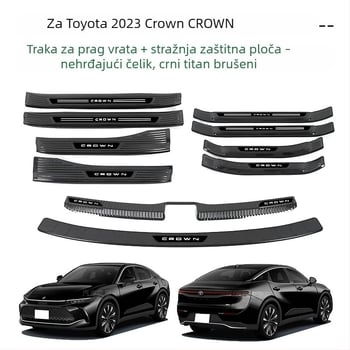Nerezne pragove letve za vrata, pedali dobrodošlice i stražnji zaštitni panel prtljažnika za Toyota Crown (23. generacija)