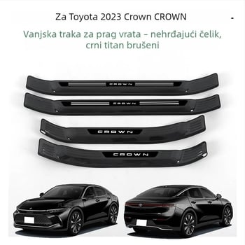 Nerezne pragove letve za vrata, pedali dobrodošlice i stražnji zaštitni panel prtljažnika za Toyota Crown (23. generacija)