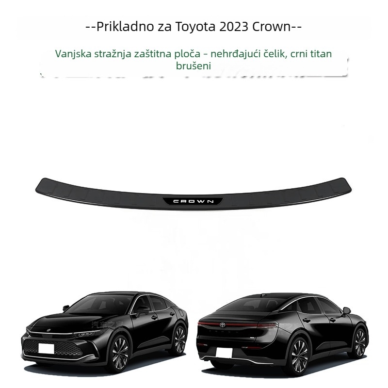 Nerezne pragove letve za vrata, pedali dobrodošlice i stražnji zaštitni panel prtljažnika za Toyota Crown (23. generacija)