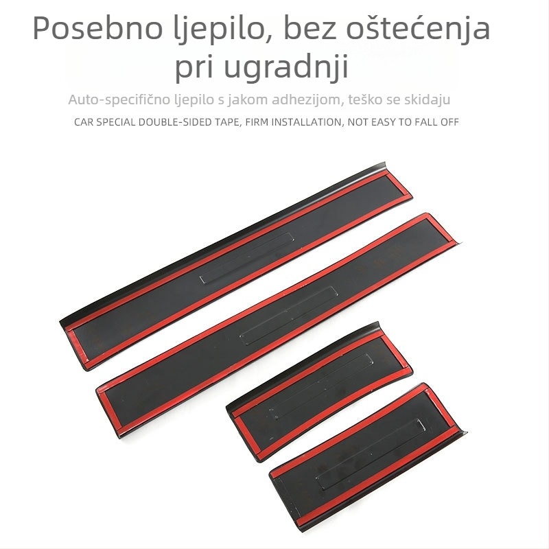 Vanjski ukrasni set za BYD Yuan Up: pragovi, pedala za ulazak, ploča zaštite stražnjeg vrata, stražnja zaštitna pločica (Brand: Little music king; Materijal: Plastika; Kompatibilnost: 24 modela BYD Yuan Up)