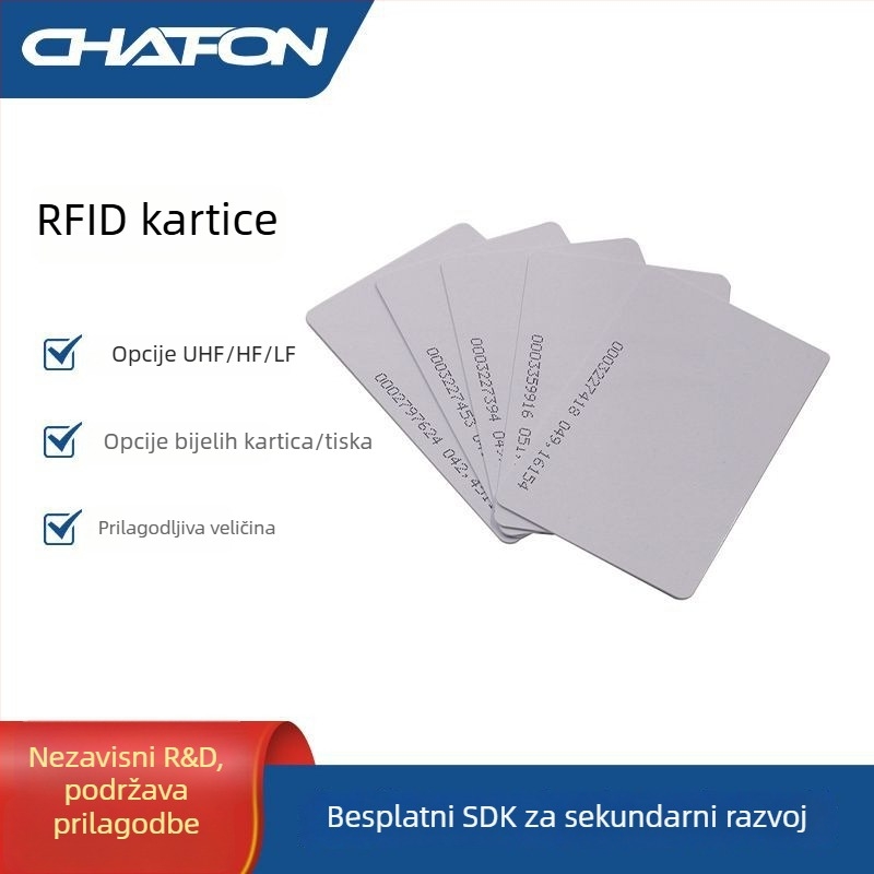 CF601 Stolni RFID čitač/izdavatelj kartica — bezkontaktno, ISO18000-6C (EPC GEN2), 860–960 MHz, domet čitanja 0–50 cm, vrijeme čitanja 0,01 s, s SDK-om i demonstracijskim softverom