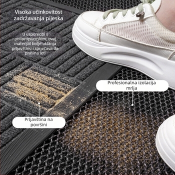 Ulazna podna prostirka – mješavina materijala, kvadratni oblik, moderni minimalizam, marka Qiqijia