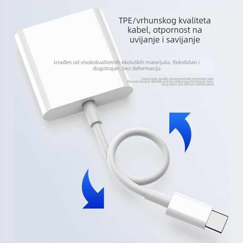Apple to USB OTG adapter kabel, USB 3.0 – napajanje i prijenos podataka, za iPhone/iPad, podržava USB flash disk i čitač kartica
