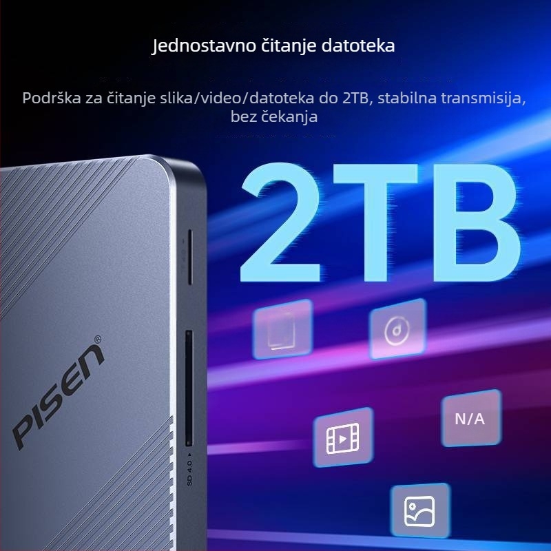 CFexpress čitač kartica NJ-HB21, USB 3.2, vanjski, aluminijska legura, Windows/Linux/macOS/iOS/Android