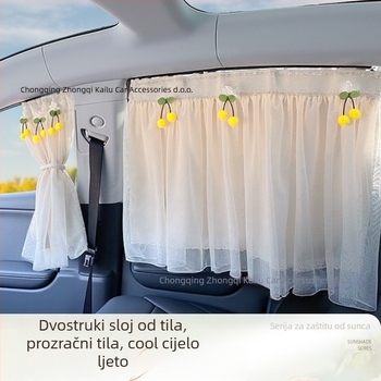 Automobilska zavjesa za prozor sa tračnicom, lamelni tip, reflektirajući tip, netkano vlakno
