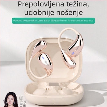 Soaiy GD31 bežične slušalice s kostnom kondukcijom, otvoren dizajn za uho, Bluetooth, stereo zvuk na obje strane, autonomia baterije do 4 sata