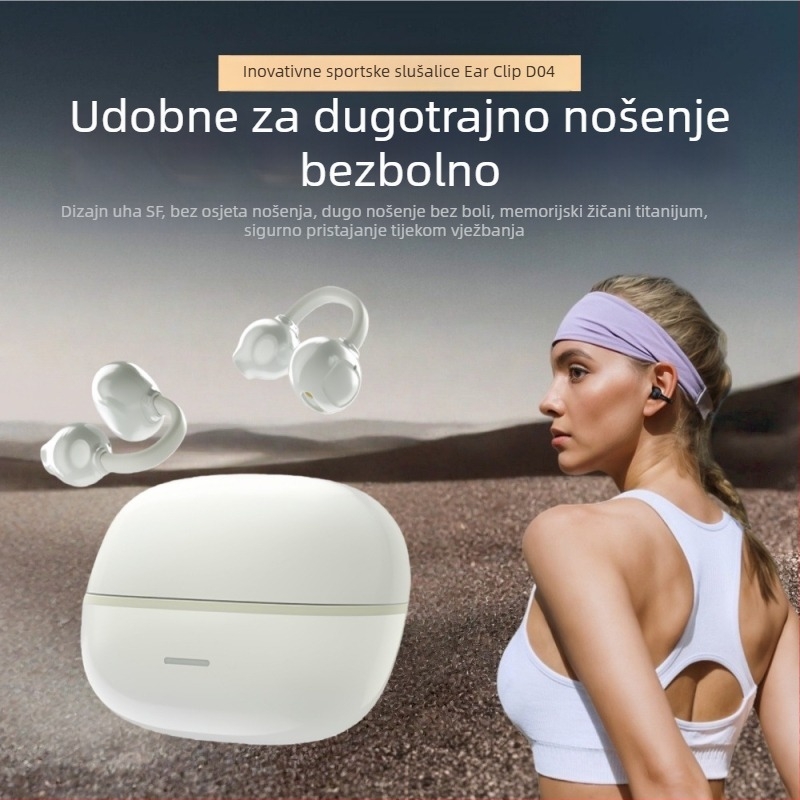 Bluetooth slušalice s klipsom, AI glasovni asistent, vodootporne, redukcija buke, trajanje baterije 4–8h