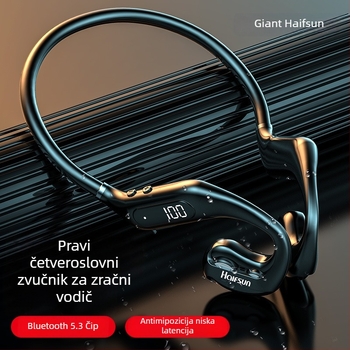 Bluetooth slušalice s kostnom kondukcijom – sportski dizajn, pričvršćene za uho, domet 10 m, Bluetooth 5.3, trajanje baterije preko 8 sati