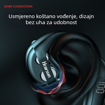Bluetooth slušalice s kostnom kondukcijom – sportski dizajn, pričvršćene za uho, domet 10 m, Bluetooth 5.3, trajanje baterije preko 8 sati