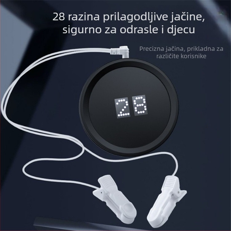 Masazator za san s klipom na uho s mikrostrujnim niskofrekvencijskim impulzima, punjiva ugrađena baterija 500–800 mAh, trajanje baterije 6–8 sati, LED zaslon, infracrvena fizioterapija i funkcija timera