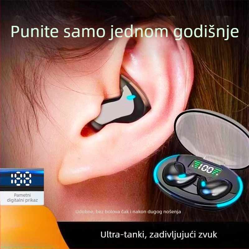 In-Ear Bluetooth bežične slušalice s Huawei čipom, stereo zvuk, trajanje baterije više od 8 sati, IPX3 vodootpornost, mini nevidljiv dizajn