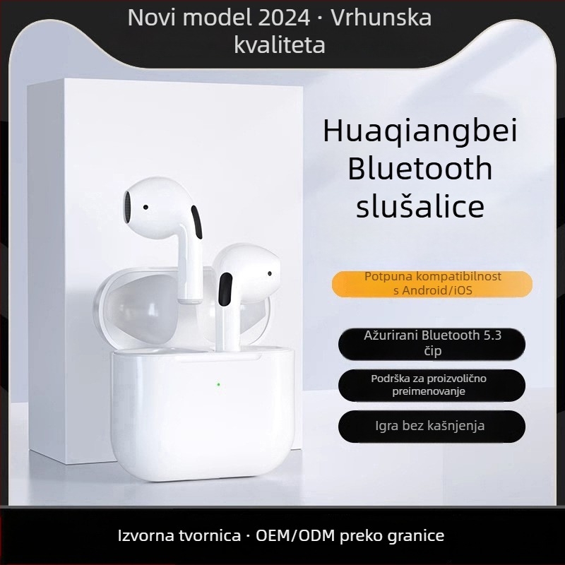 Bežične Bluetooth slušalice za uho, vodootporne, stereo zvuk, višepunkt veza, do 4 sata trajanja baterije, Bluetooth 5.3, domet 10 m