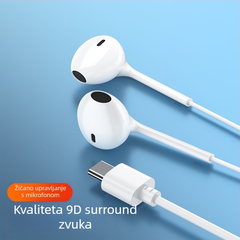 R01 slušalice s Type-C kabelskim upravljanjem, osjetljivost 120 dB, kabel 100 cm