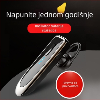 Bežična Bluetooth slušalica za jedno uho – Bluetooth 5.0, jednostrani, domet 15 m, više-točka veza, prikaz baterije