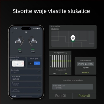 Kostno-konduktivne slušalice s otvorenim dizajnom za uho, Bluetooth 5.4, domet 10 m, IPX7 vodootporne, trajanje baterije preko 8 sati