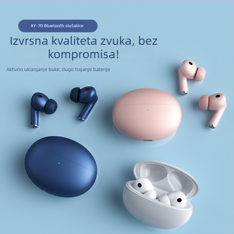 XY70 Bluetooth slušalice s ANC, ENC za pozive, in-ear, bežični, sportski prilagođeni model