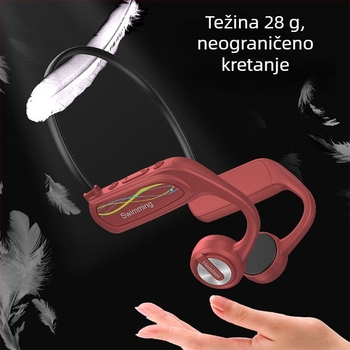 K9 slušalice s kostnom provodljivošću, nosive na glavi, IP68 vodootporne, 16GB memorije, Bluetooth