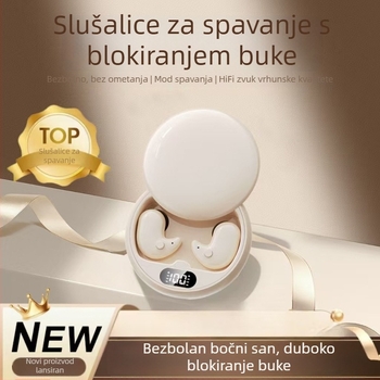 Bežične slušalice s koštanom provodljivošću za san | Bluetooth 5.3, domet 10 m, IPX7 vodootpornost, dvostruko spajanje, trajanje baterije 0-4 h