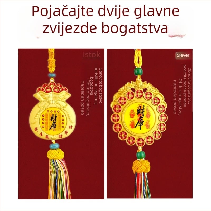 Bakreni privjesak za privlačenje bogatstva, tradicionalni kineski stil, lijevano