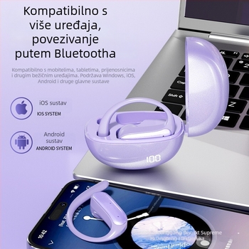 Bežični Bluetooth slušalica za inteligentni prijevod s dizajnom za uho i redukcijom buke (Bluetooth 5.0; domet 10 m; trajanje baterije 4-8 sati)
