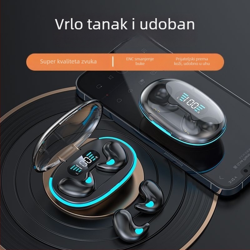 X55 Bluetooth slušalice s HD digitalnim prikazom, Bluetooth 5.3, 4–8 sati trajanja baterije, IPX5 vodootporne, domet 15 m