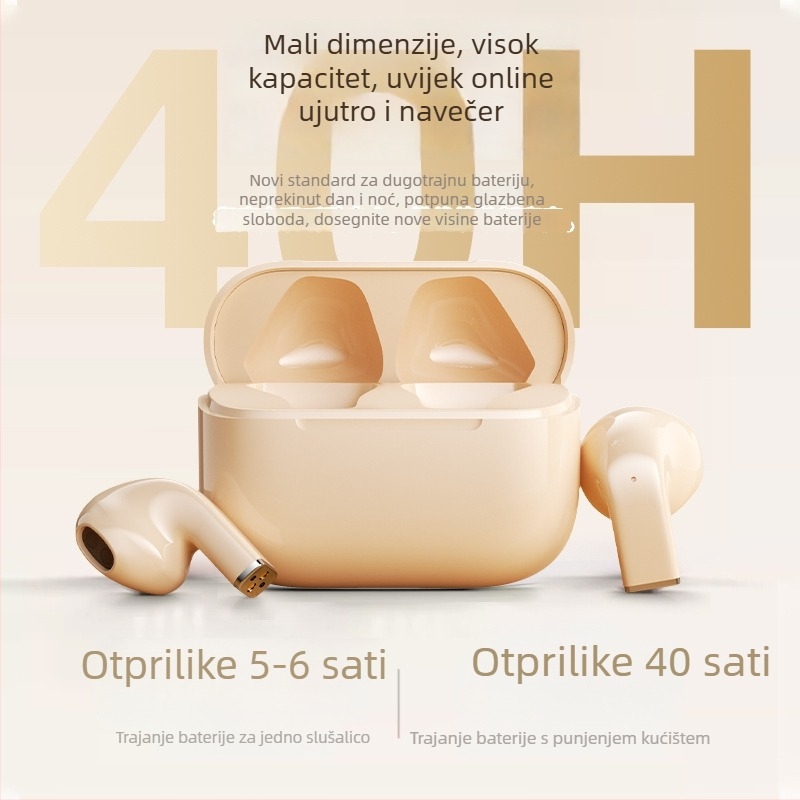 Bežične Bluetooth sportske slušalice u uho, redukcija buke, dodirna kontrola, IPX4, Bluetooth 5.4, trajanje baterije 4–8 sati