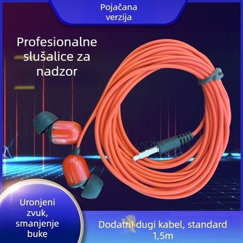 Žičane in-ear slušalice s 3,5 mm ravnim priključkom za nadzor zvuka na računalu
