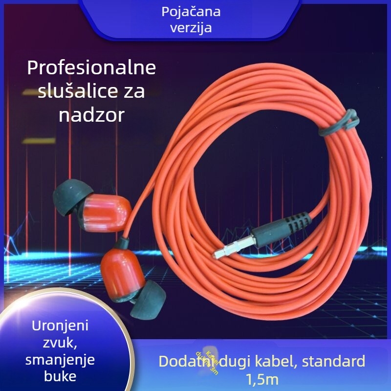 Žičane in-ear slušalice s 3,5 mm ravnim priključkom za nadzor zvuka na računalu