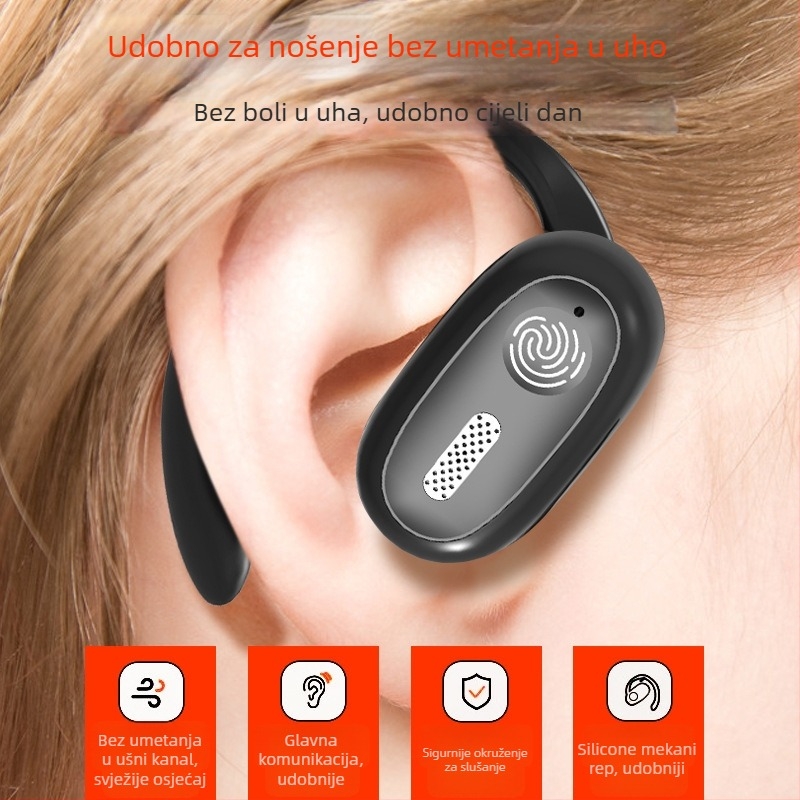 Bežične slušalice s kuka za uho, stereo zvuk, IPX3 vodootporne, trajanje baterije 4–8 sati, Bluetooth 5.49