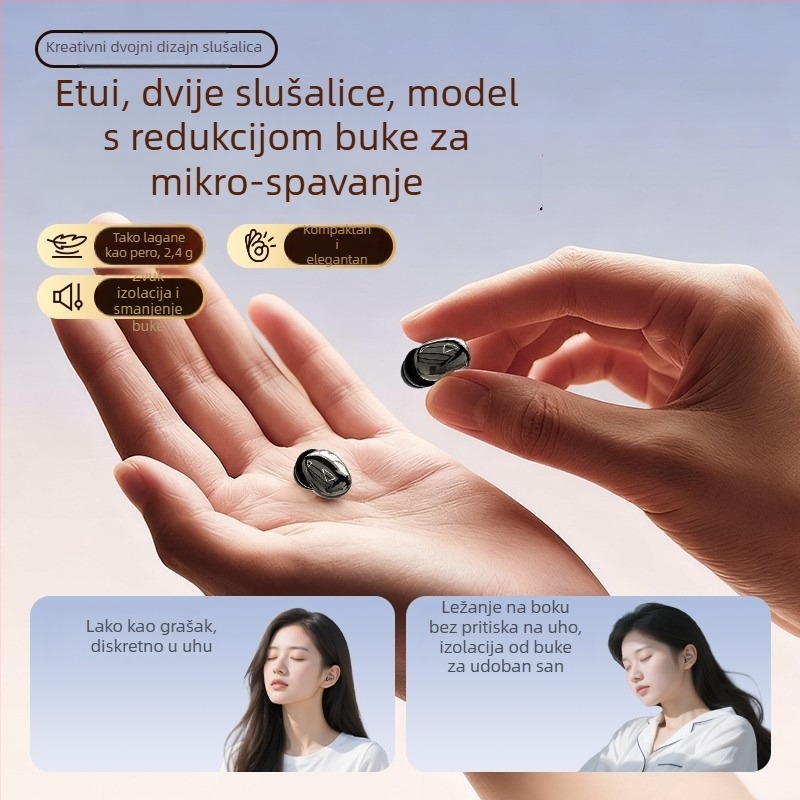 GT630S Bežične klipsne slušalice s stereo zvukom i uklanjanjem buke, Bluetooth 5.4, domet 10 m, trajanje baterije 4–8 sati, dvostruka povezanost s uređajima