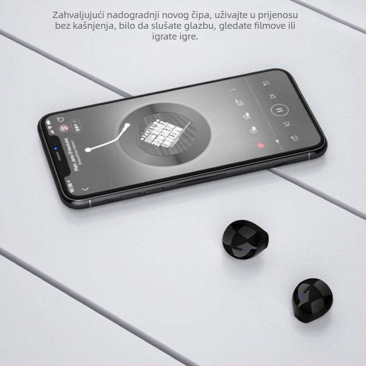 Ziwo bežične in-ear slušalice s redukcijom buke, Bluetooth 5.1, doseg 10 m, stereo dvostrani, trajanje baterije 4–8 sati