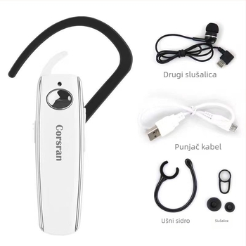 Bluetooth slušalice K500 — Bluetooth 5.0, dvostruki mikrofon i redukcija buke 5.0, domet 10 m, trajanje baterije >8 h, montaža na uho