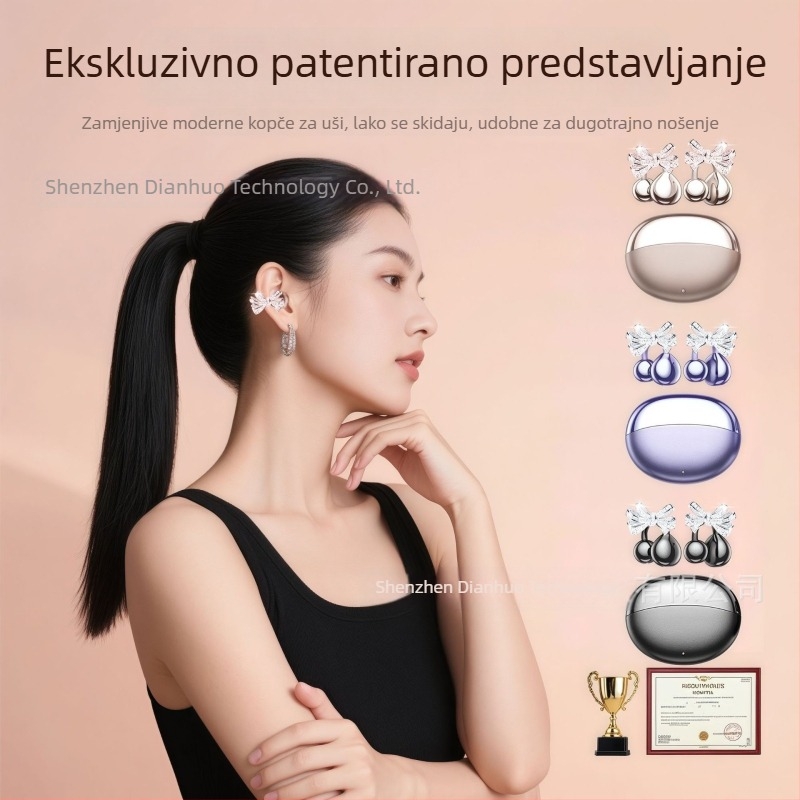 M110 pametne Bluetooth slušalice s prijevodom, klips za uho i dijamantna kopča – luksuzni sportski stil, DIY dodaci