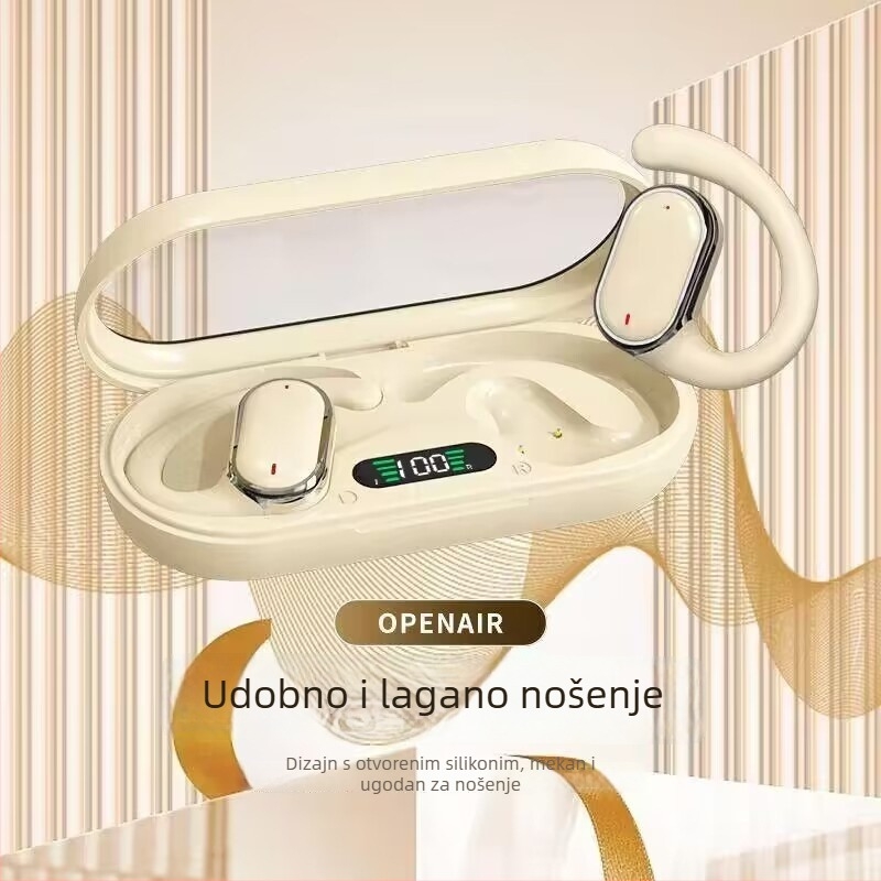 LENAPILY Bežične slušalice za uho, Bluetooth 5.0, IPX5 vodootporne, više od 8 sati trajanja baterije, Digitalni prikaz, domet 10 m