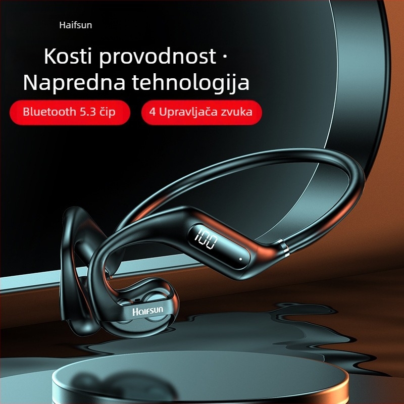 Shadow Giant Bežične slušalice s kondukcijom zraka, oko vrata, stereo, Bluetooth 5.3, domet 10 m, trajanje >8 sati