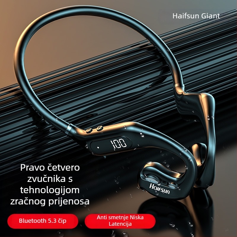 Shadow Giant Bežične slušalice s kondukcijom zraka, oko vrata, stereo, Bluetooth 5.3, domet 10 m, trajanje >8 sati