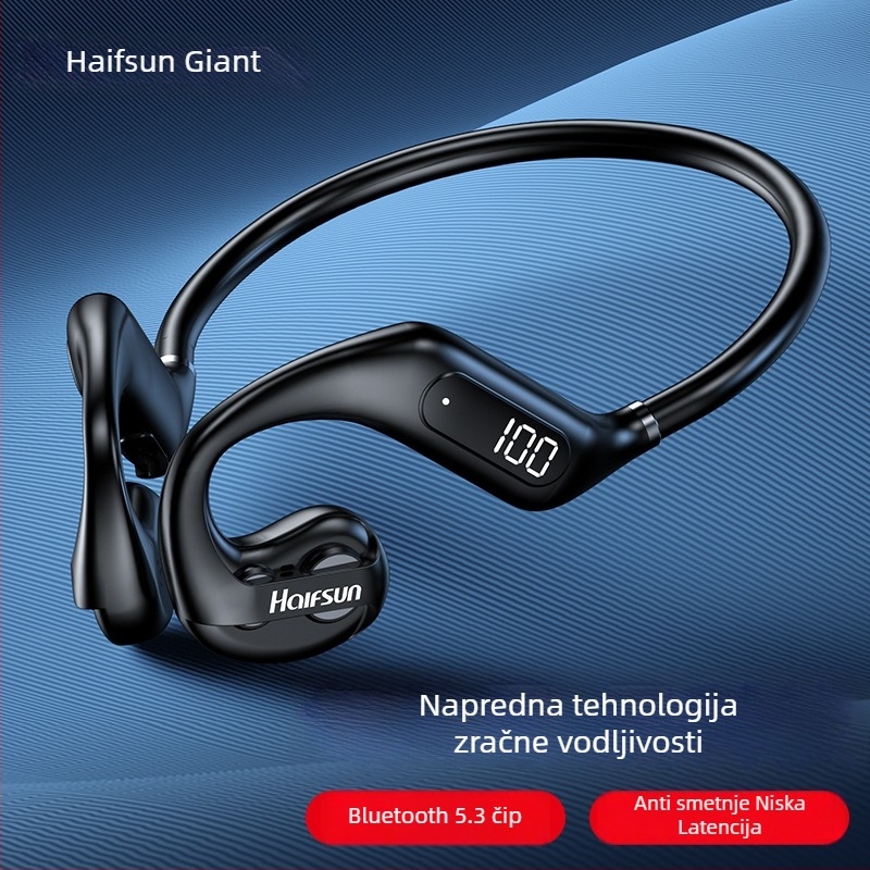 Shadow Giant Bežične slušalice s kondukcijom zraka, oko vrata, stereo, Bluetooth 5.3, domet 10 m, trajanje >8 sati