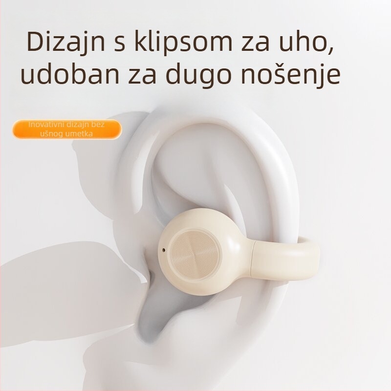 Novo bežično Bluetooth slušalica za jedno uho, s klipom za uho i tehnologijom zraka, udoban nosenje, duga trajanja baterije