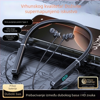 Bežične in-ear slušalice s vratnom trakom - dizajn oko vrata (Bluetooth 5.4; IPX7 vodootporan; trajanje baterije >8 sati; domet 15 m)
