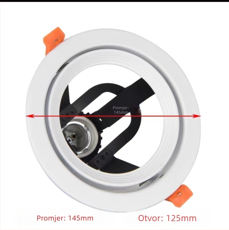 Lampshell P30 Veliko Zavrtanje Ugradbeni Downlight Kućište, Željezo, Pečenje Premaz, Za Komercijalnu Fotografiju