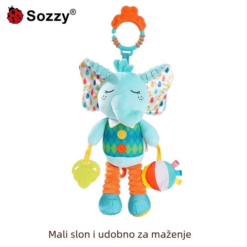 Sozzy novorođenče visi igračka za kolica – pliš, umirujuća, potiče razvoj emocija, vida i koordinacije ruka-oko, za djecu 0–3 godine