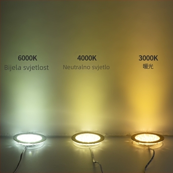 F6410 ultra-tanki kućni svjetlosni kućište LED, nehrđajući čelik 304, PC, elektroplatiranje, DC12V