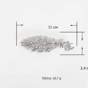 Broš od mesinga, Dixi, elektroplatirano, stil lagan luksuz, dekorativno za žene