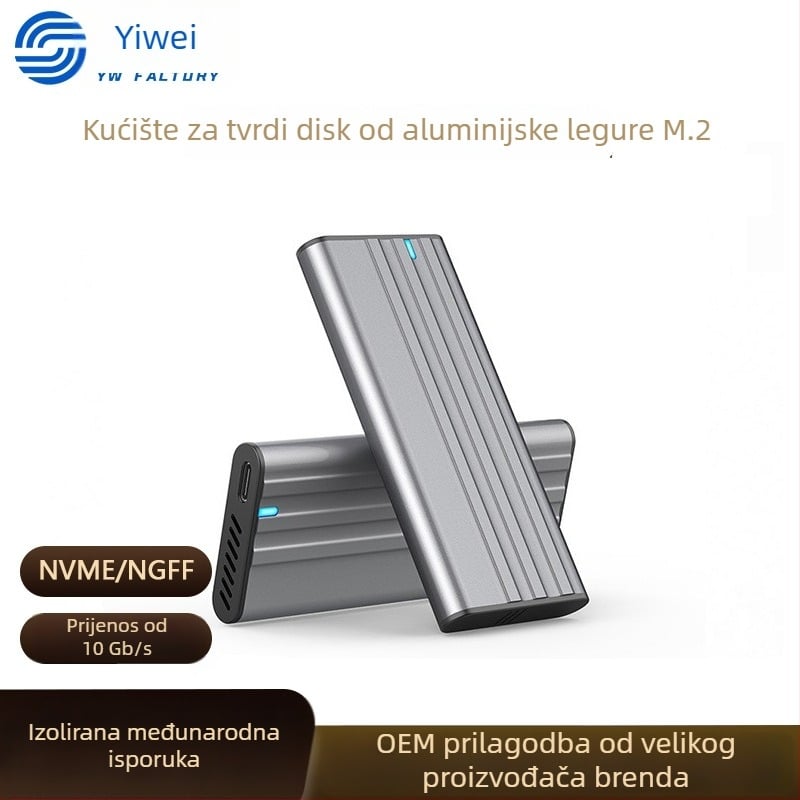 M.2 NVMe NGFF SSD kućište By-m201, aluminijska legura, 10Gbps, podržava do 8TB