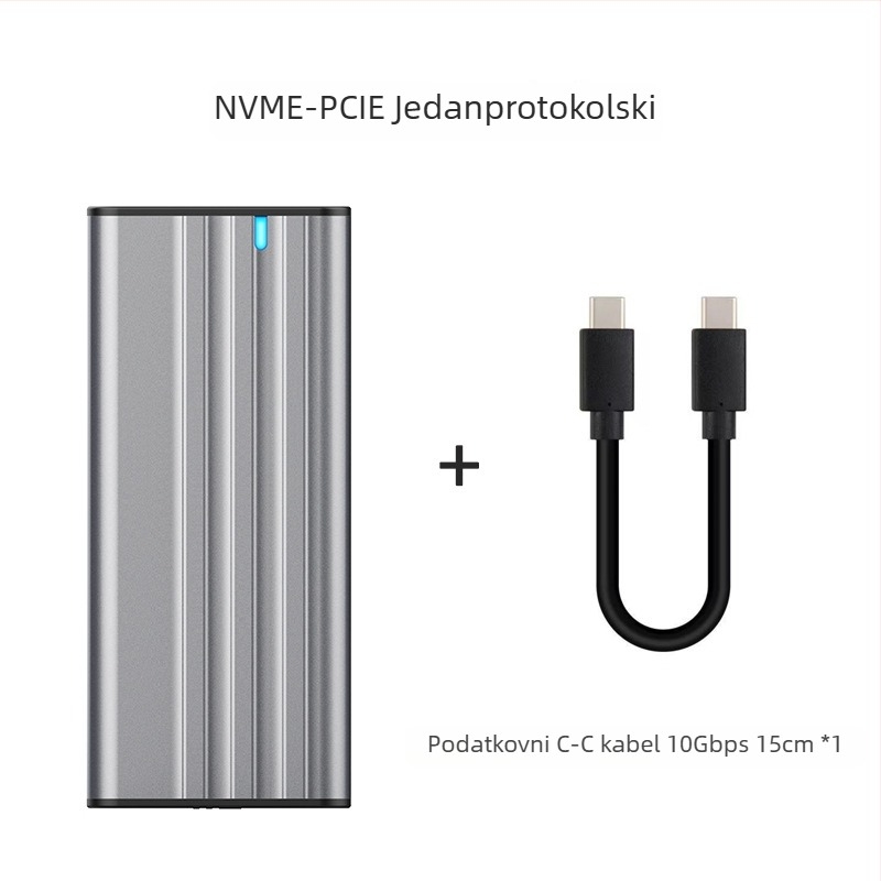 M.2 NVMe NGFF SSD kućište By-m201, aluminijska legura, 10Gbps, podržava do 8TB