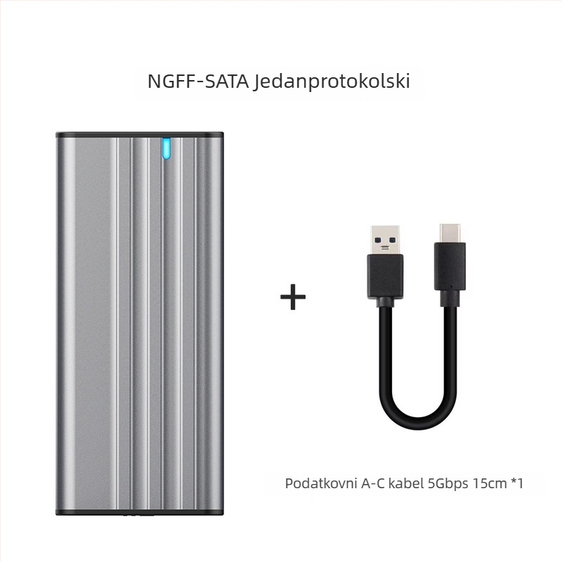M.2 NVMe NGFF SSD kućište By-m201, aluminijska legura, 10Gbps, podržava do 8TB