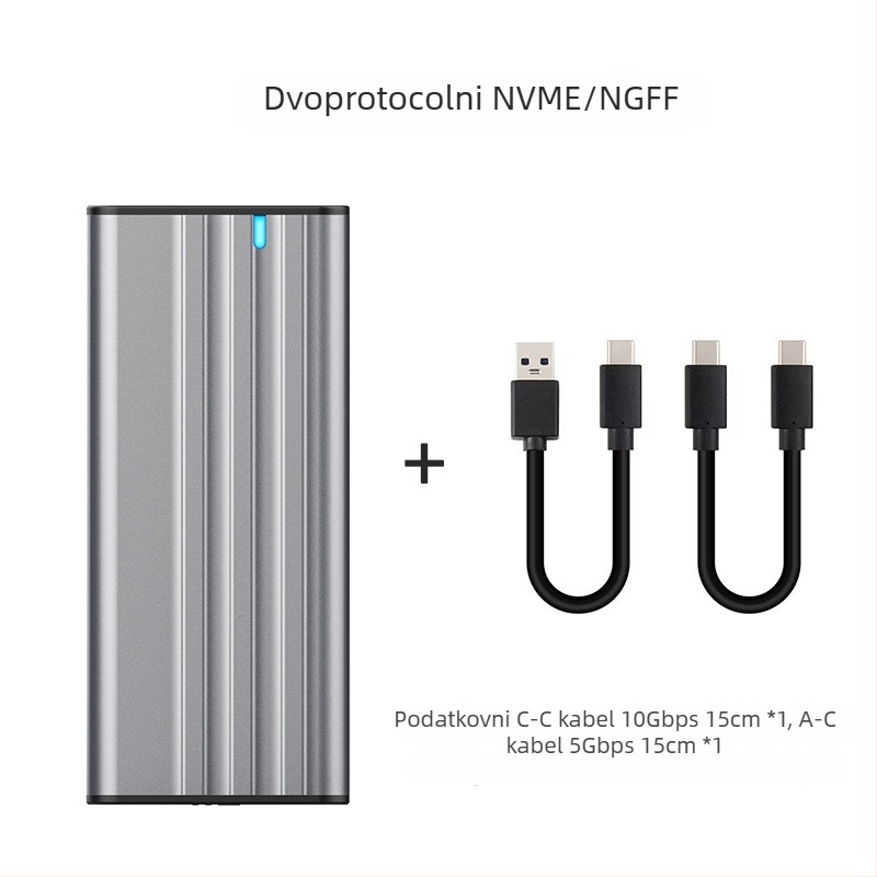 M.2 NVMe NGFF SSD kućište By-m201, aluminijska legura, 10Gbps, podržava do 8TB