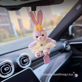 Auto privjesak za unutarnji retrovizor — plišani materijal, crtani stil, unutarnja dekoracija, model XDLCG