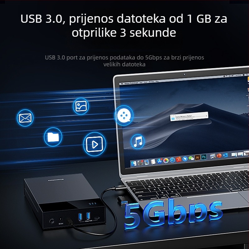 MR35T Vanjska kućišta za SATA HDD/SSD, USB 3.0, do 20TB, brzina prijenosa 5 Gbps